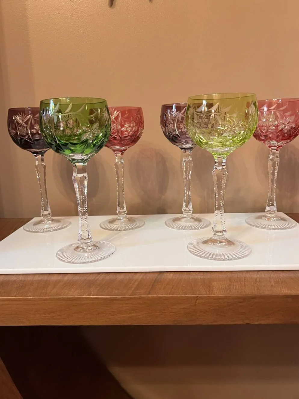 Service de verres à vin en cristal