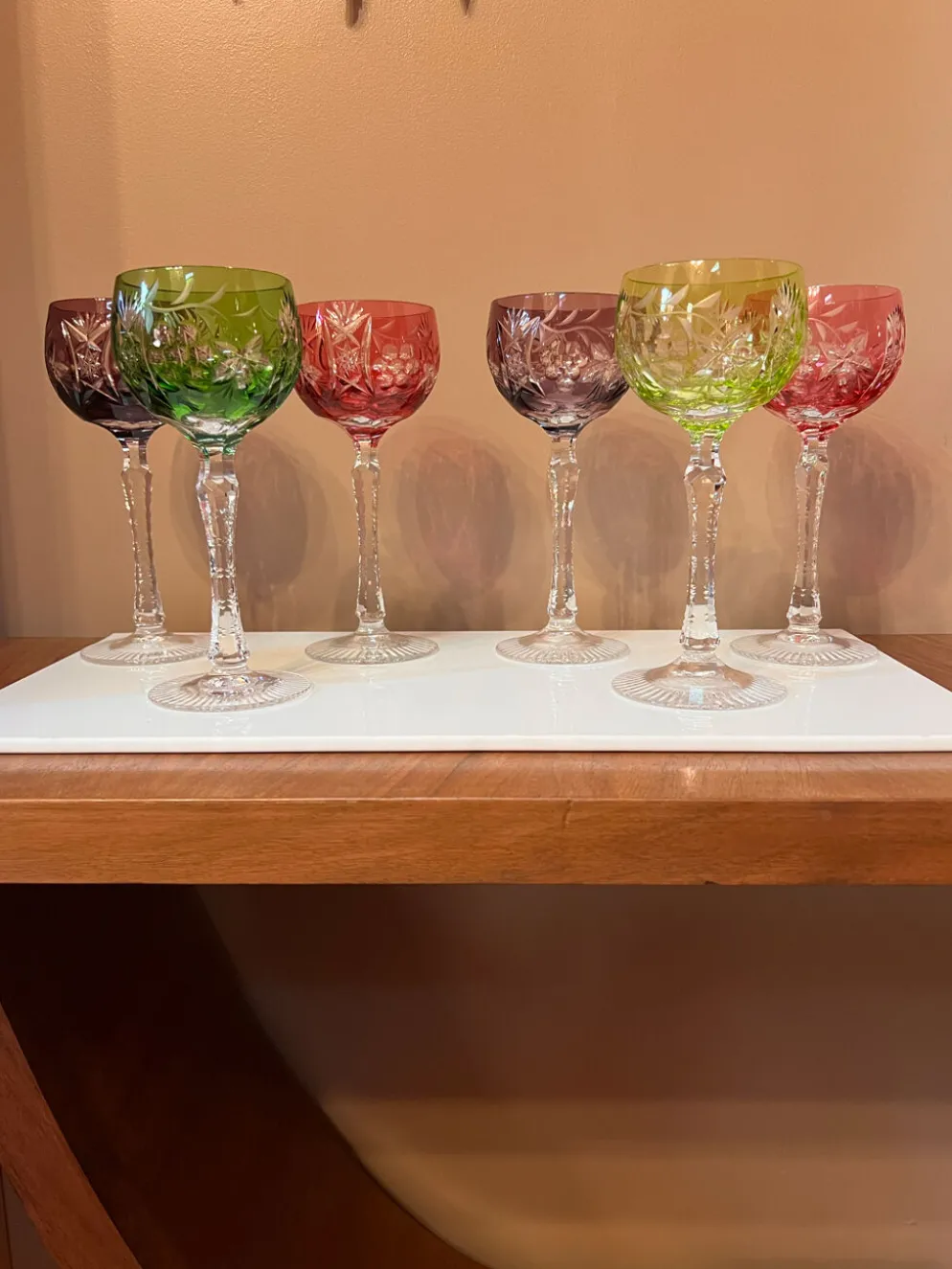 Service de verres à vin en cristal