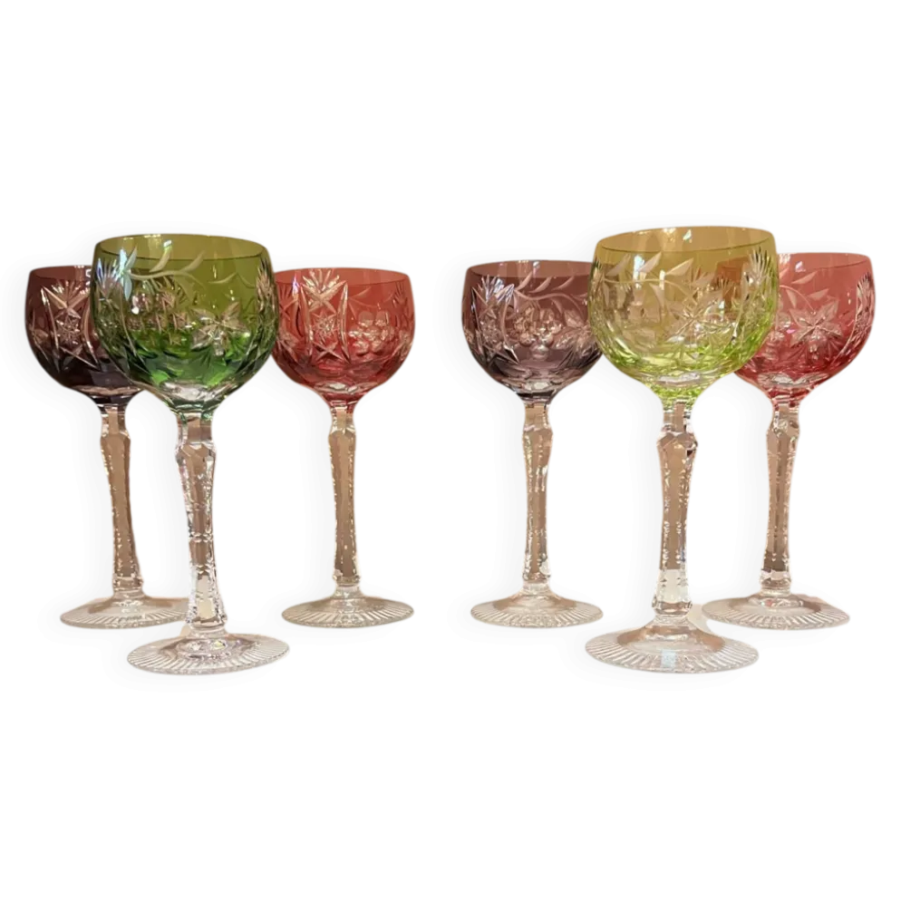 Service de verres à vin en cristal