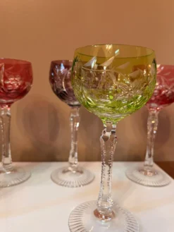 Service de verres à vin en cristal