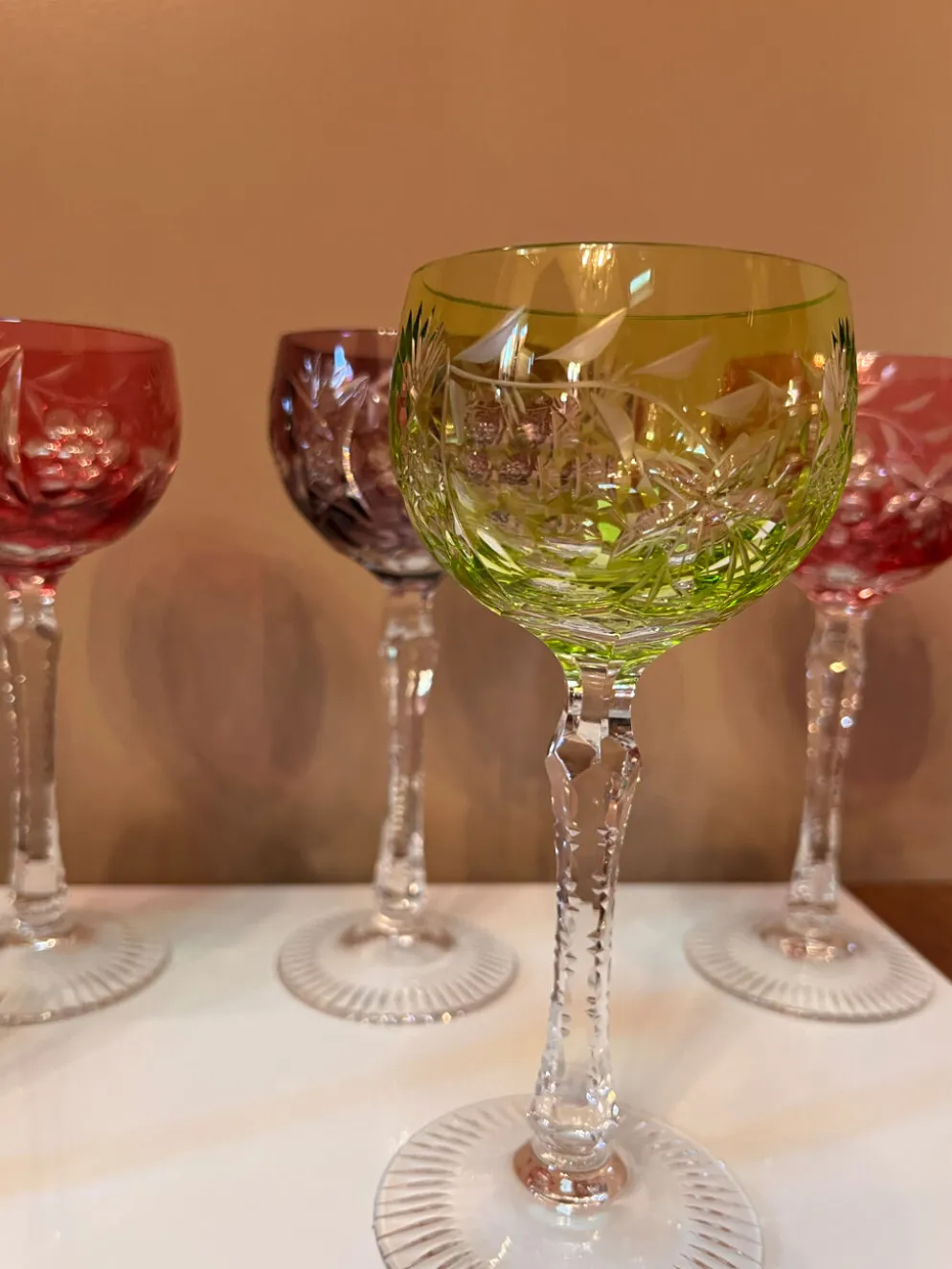 Service de verres à vin en cristal