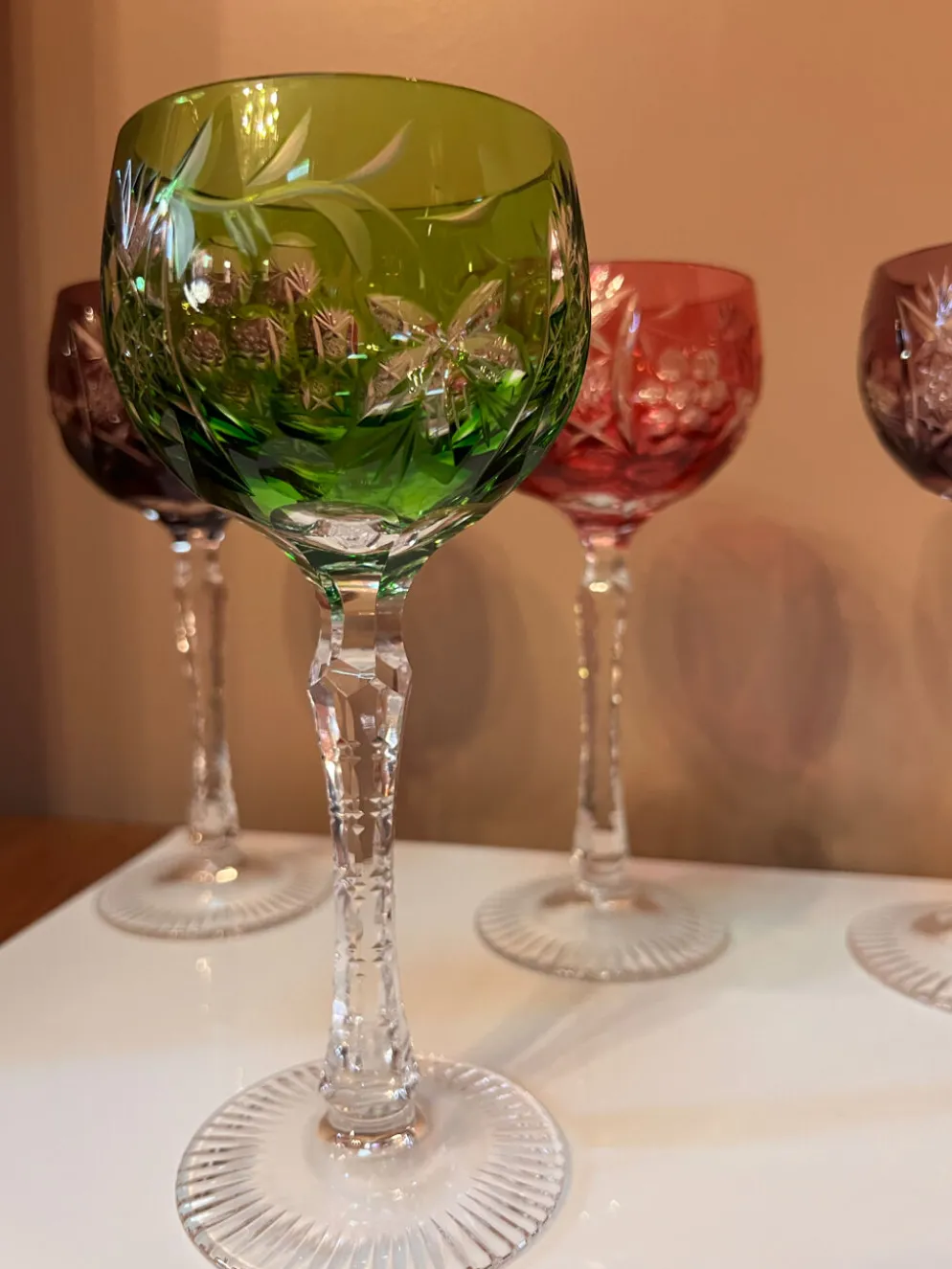 Service de verres à vin en cristal