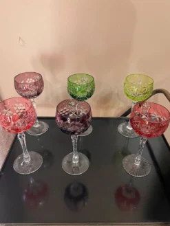 Service de verres à vin en cristal