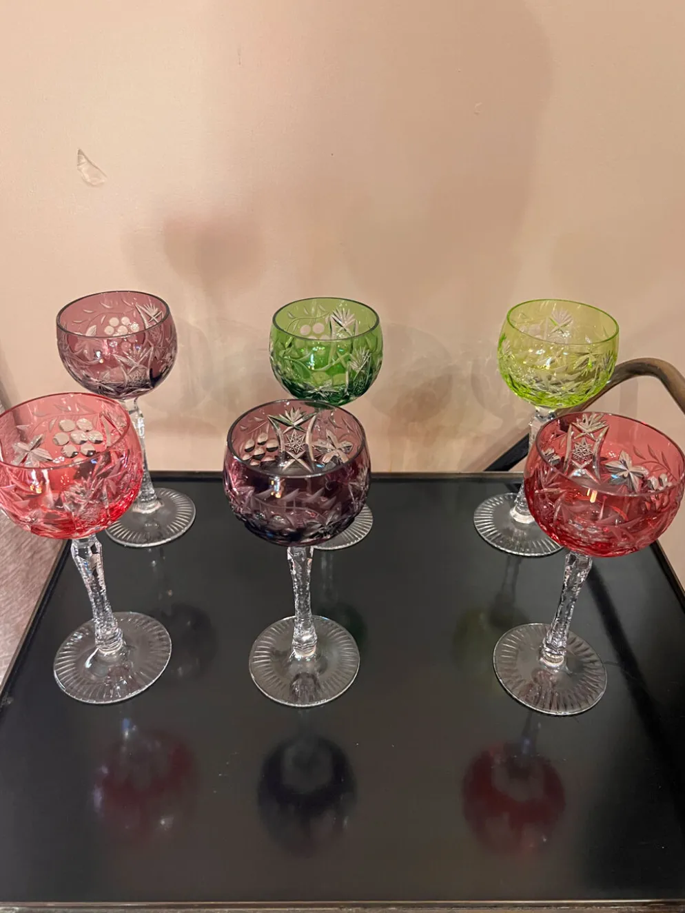 Service de verres à vin en cristal
