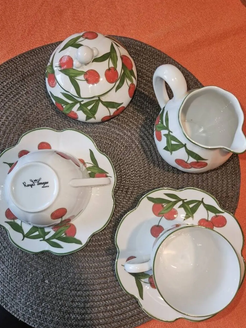 Service duo thé/café porcelaine manufacture royal limoges