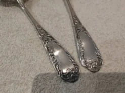 Service à fraises 2p argent 950 Minerve style rococo orfevre SAM
