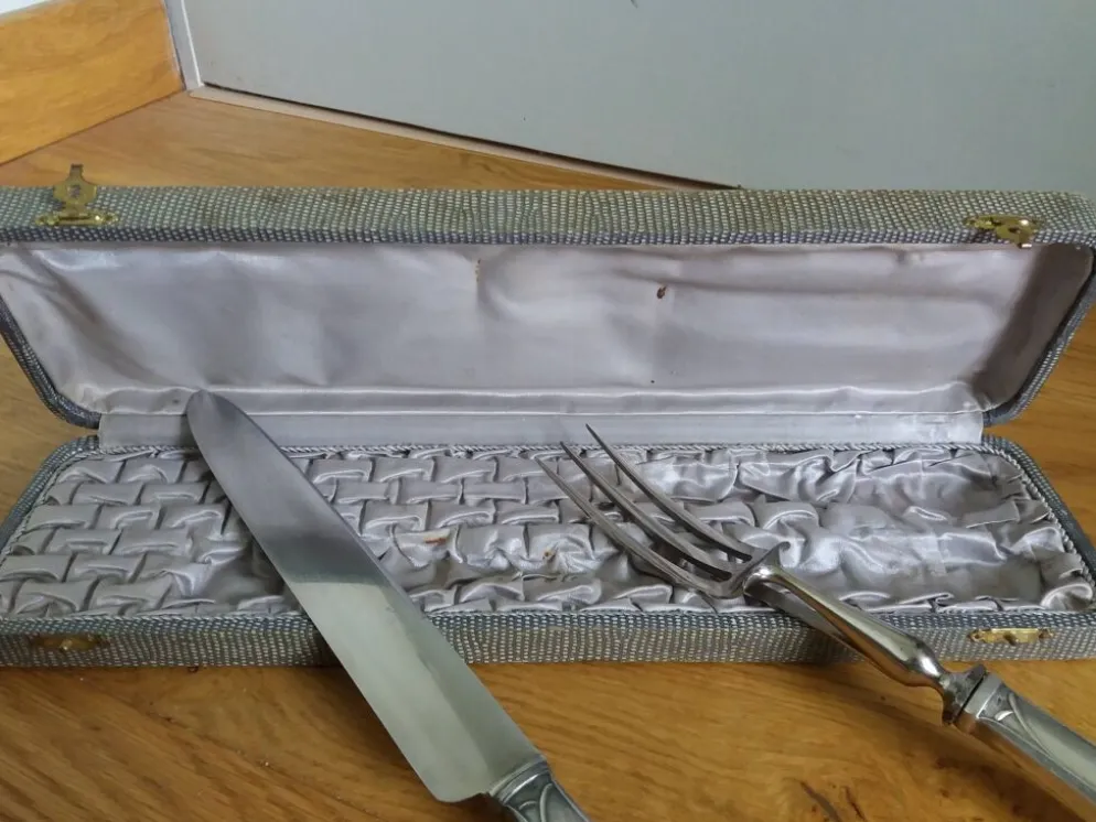 Service à gigot Platil couteau et fourchette Art déco