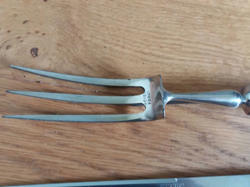 Service à gigot Platil couteau et fourchette Art déco