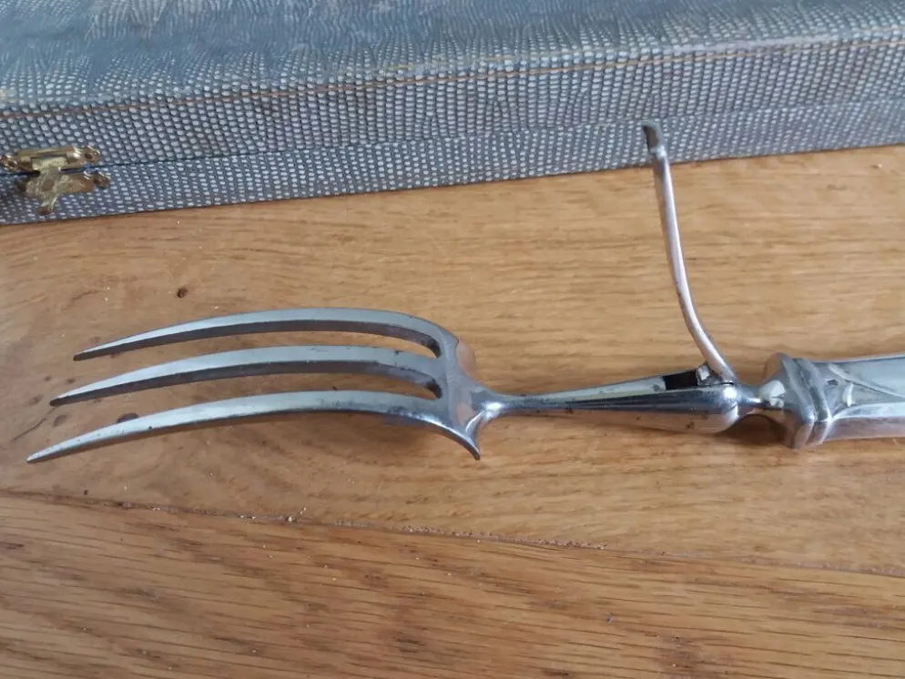 Service à gigot Platil couteau et fourchette Art déco