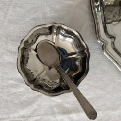 Service à glace en inox Guy Degrenne , plateau et coupes