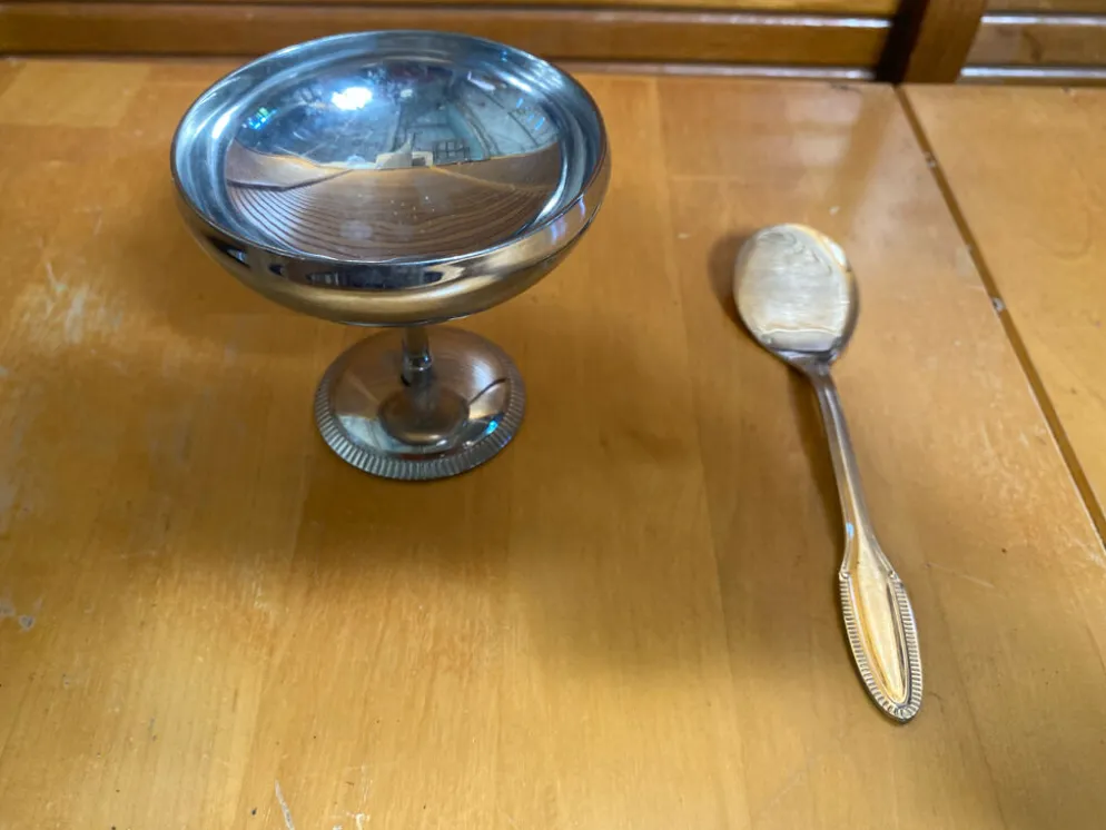 Service à glace rémy letang plateau + 6 coupes + 6 cuillères vintage #