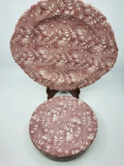 Service Grindley of Stoke Royal Tudor Velvet en faïence Rose Anglais