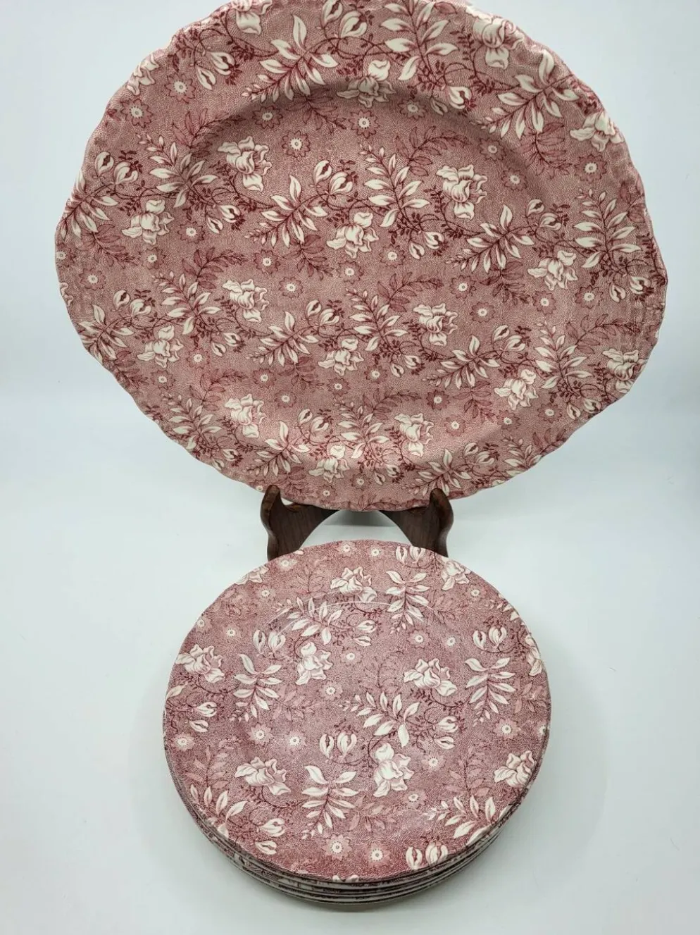 Service Grindley of Stoke Royal Tudor Velvet en faïence Rose Anglais