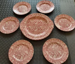 Service Grindley of Stoke Royal Tudor Velvet en faïence Rose Anglais
