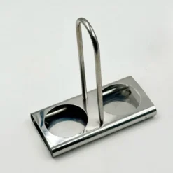 Service huile et vinaigre en inox design italien Stella Metallurgica Lux année.