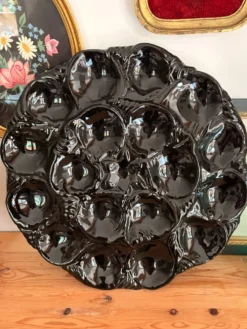Service à huîtres coquillages Vallauris vintage 60/70 Majolique Modele