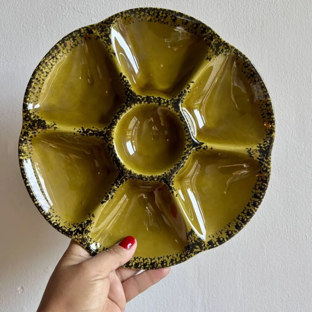 Service à huîtres, crustacés vintage de la maison Gien