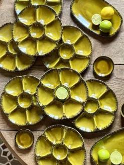 Service à huîtres, crustacés vintage de la maison Gien