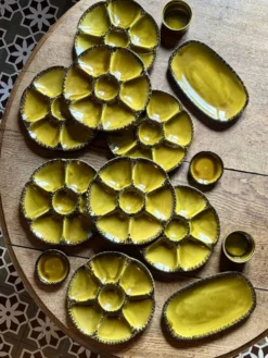 Service à huîtres, crustacés vintage de la maison Gien