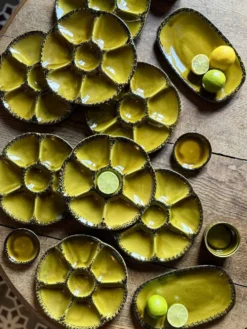 Service à huîtres, crustacés vintage de la maison Gien