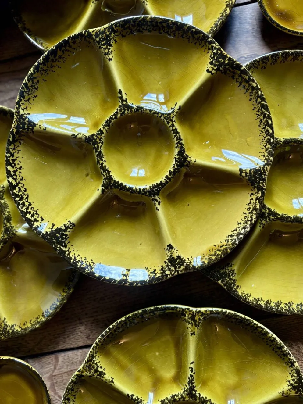 Service à huîtres, crustacés vintage de la maison Gien