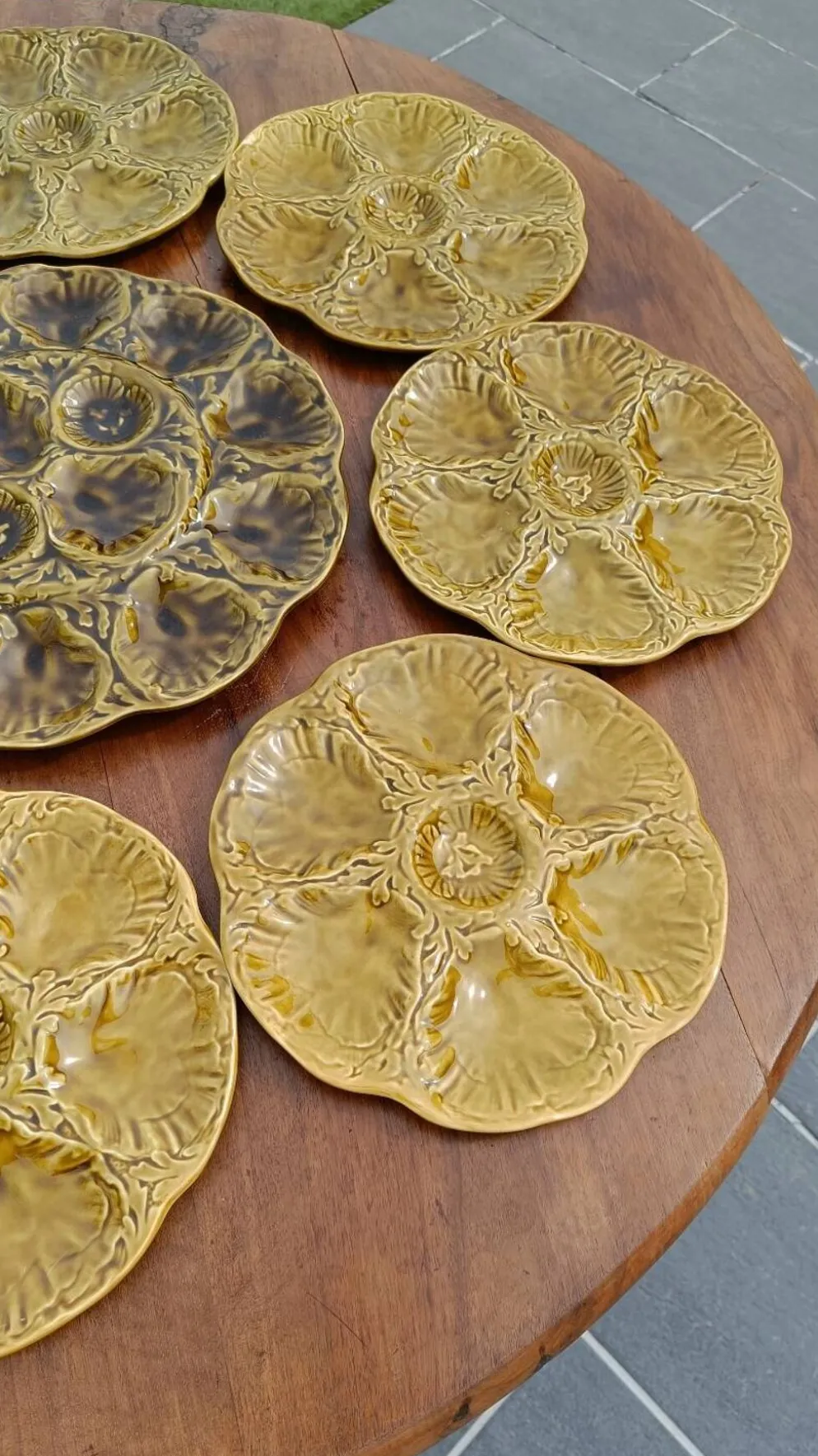 Service à huîtres vintage Gien – céramique
