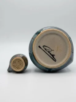 Service à liqueur en grès émaillé signé Denbac – France, années 50–60