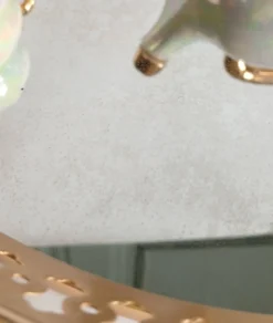 Service à liqueur fructiforme porcelaine ou dinette & son plateau miroir