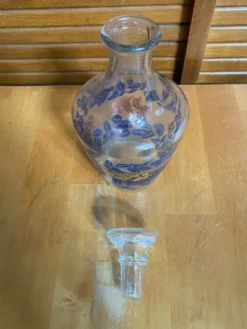 Service liqueur luminarc carafe + 6 verres verre moulé décor feuillage