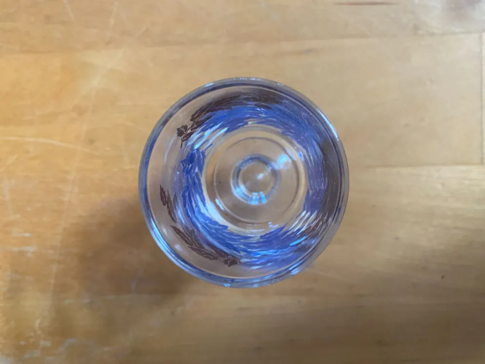 Service liqueur luminarc carafe + 6 verres verre moulé décor feuillage
