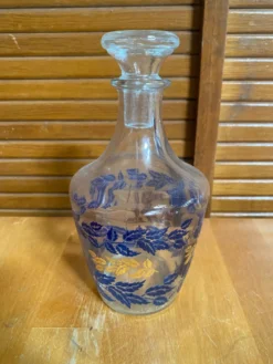Service liqueur luminarc carafe + 6 verres verre moulé décor feuillage