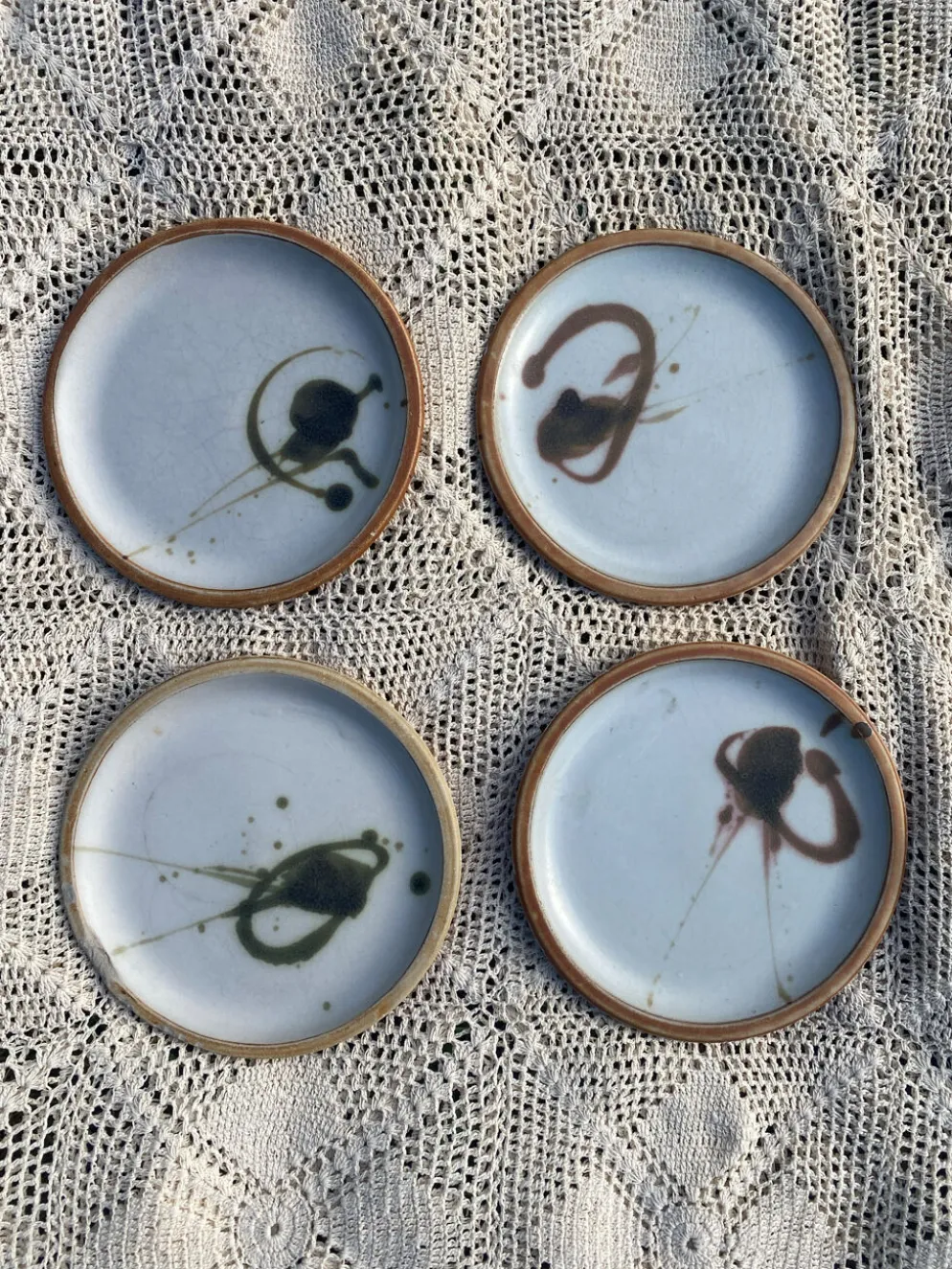 Service madeleine Brault poterie la colombe années 60