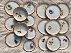 Service madeleine Brault poterie la colombe années 60