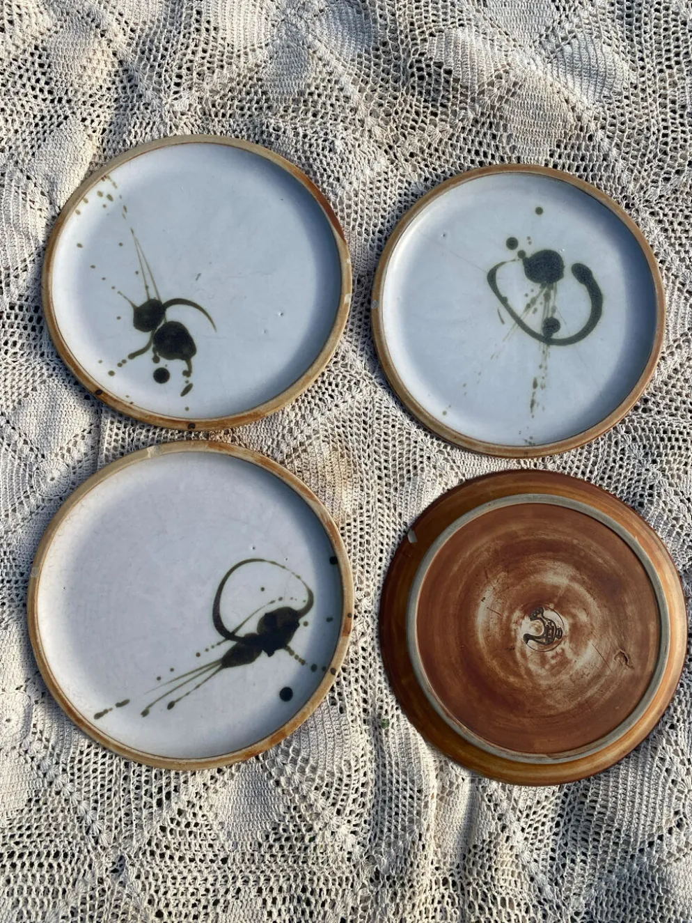 Service madeleine Brault poterie la colombe années 60
