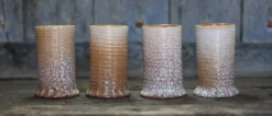 Service mug céramique Accolay effet craquelé X 4 , chope signée, art de la