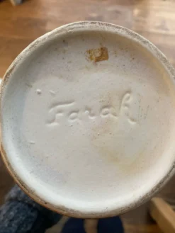 Service à orangeade en grès moucheté signé Farah, Vallauris années 1960-70