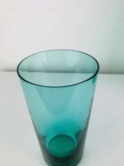Service à orangeade en verre soufflé artisanal, années 60, carafe et verres