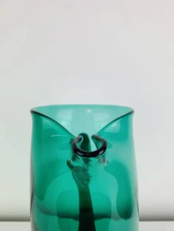 Service à orangeade en verre soufflé artisanal, années 60, carafe et verres
