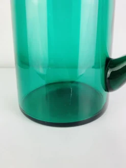 Service à orangeade en verre soufflé artisanal, années 60, carafe et verres
