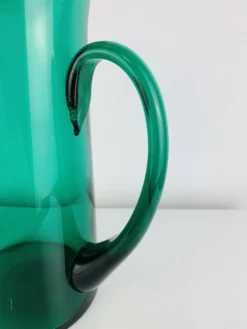 Service à orangeade en verre soufflé artisanal, années 60, carafe et verres