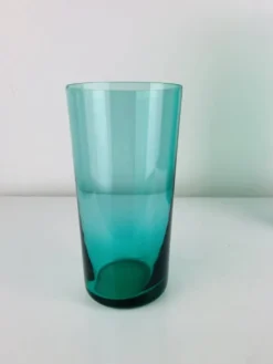 Service à orangeade en verre soufflé artisanal, années 60, carafe et verres