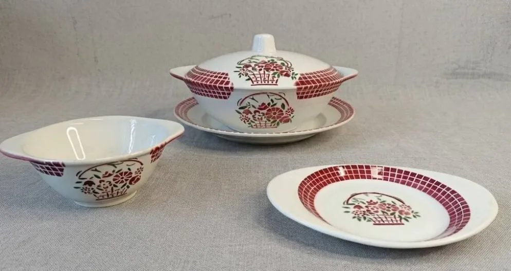 Service partiel Art Déco, Faïencerie de Badonviller, 1920-1940