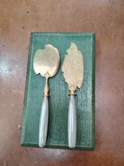 Service à poisson ancien 2 pièces en coffret – Orfèvrerie Belle Époque