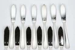 Service à poisson Christofle pour 12 — métal argenté, poinçons OC, coffret