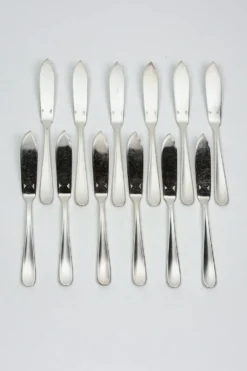 Service à poisson Christofle pour 12 — métal argenté, poinçons OC, coffret