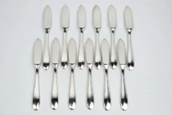 Service à poisson Christofle pour 12 — métal argenté, poinçons OC, coffret