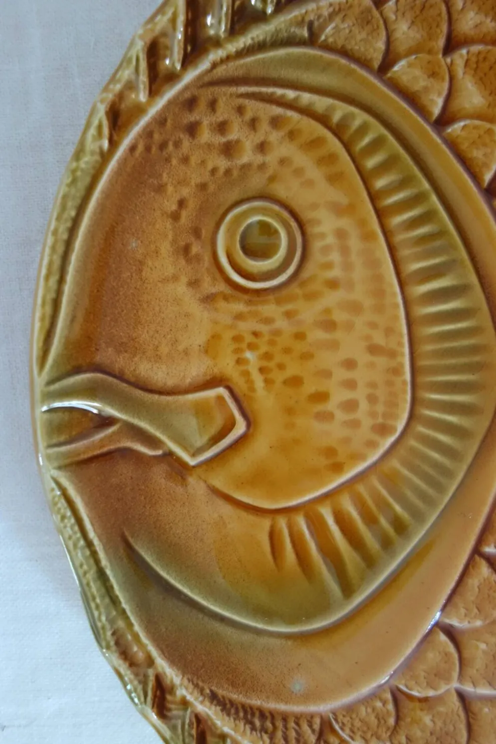 Service à poisson 8 personnes faïence Sarreguemines