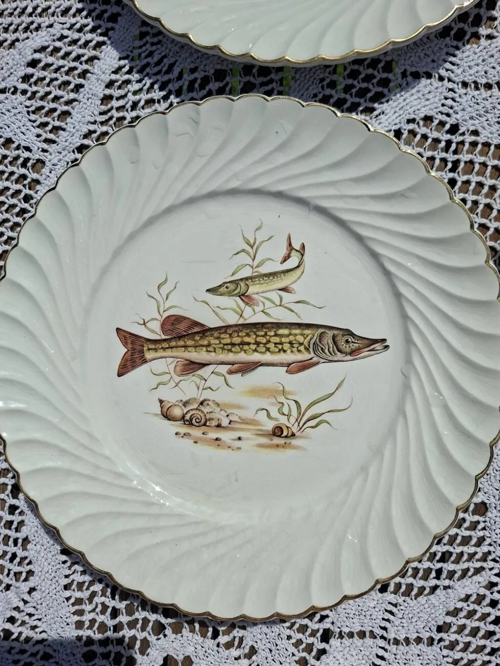 Service à poisson vintage- 12 pièces - KG Luneville Badonvillier