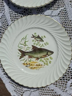 Service à poisson vintage- 12 pièces - KG Luneville Badonvillier