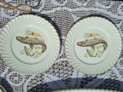 Service à poisson vintage- 12 pièces - KG Luneville Badonvillier